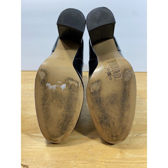 H&M Boots Womens 39 Size 8 Chelsea Black Block Heels Round Toe Casual Comfort - Picture 6 of 9